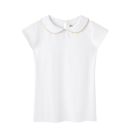 T-shirt   à col claudine et manches courtes  sophia  - vertbaudet enfant
