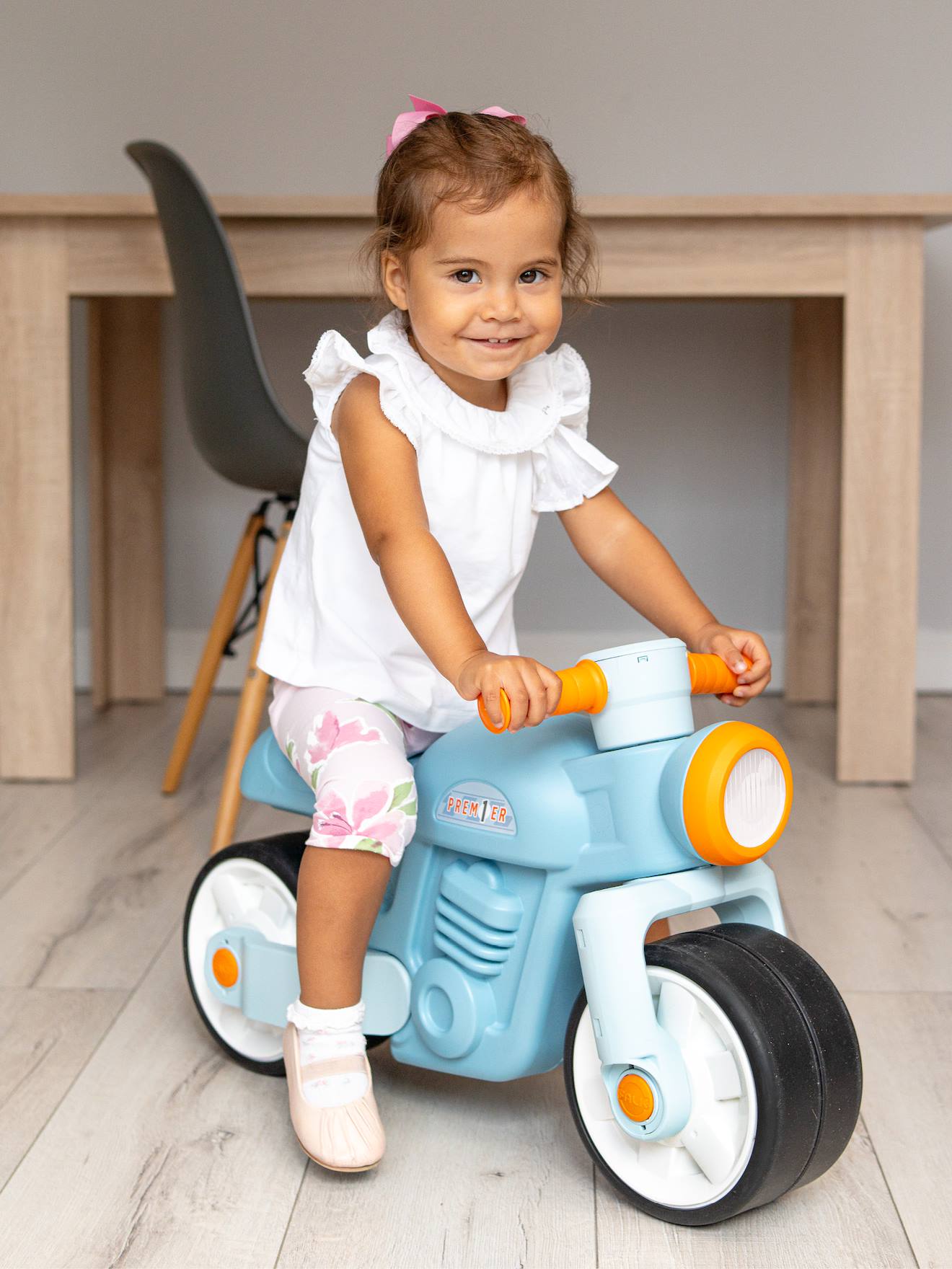 Draisienne Moto Premier Avec Roues Silencieuses Bleu