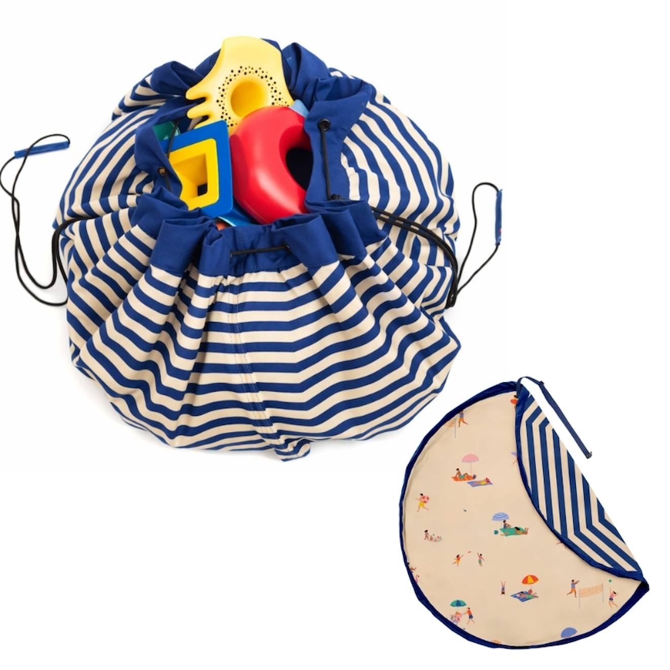 Play&go - Tapis De Jeu & Sac À Jouets Outdoor - Beach Blue & Beige