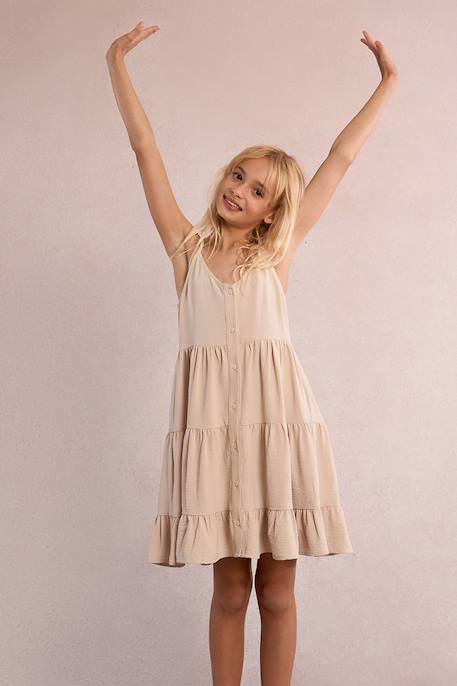 Robe courte à volants  - vertbaudet enfant