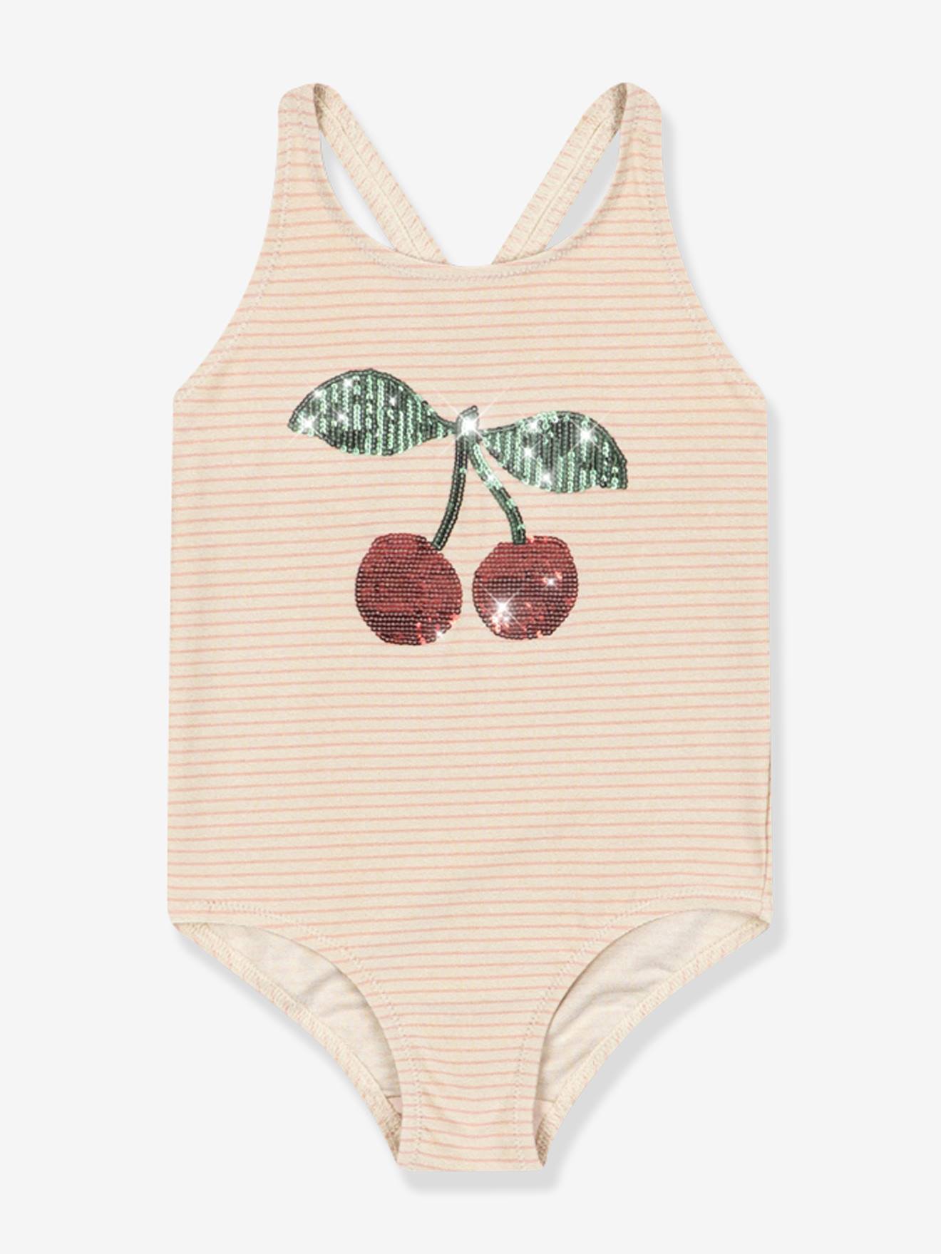 Maillot de bain 1 pièce fille rose