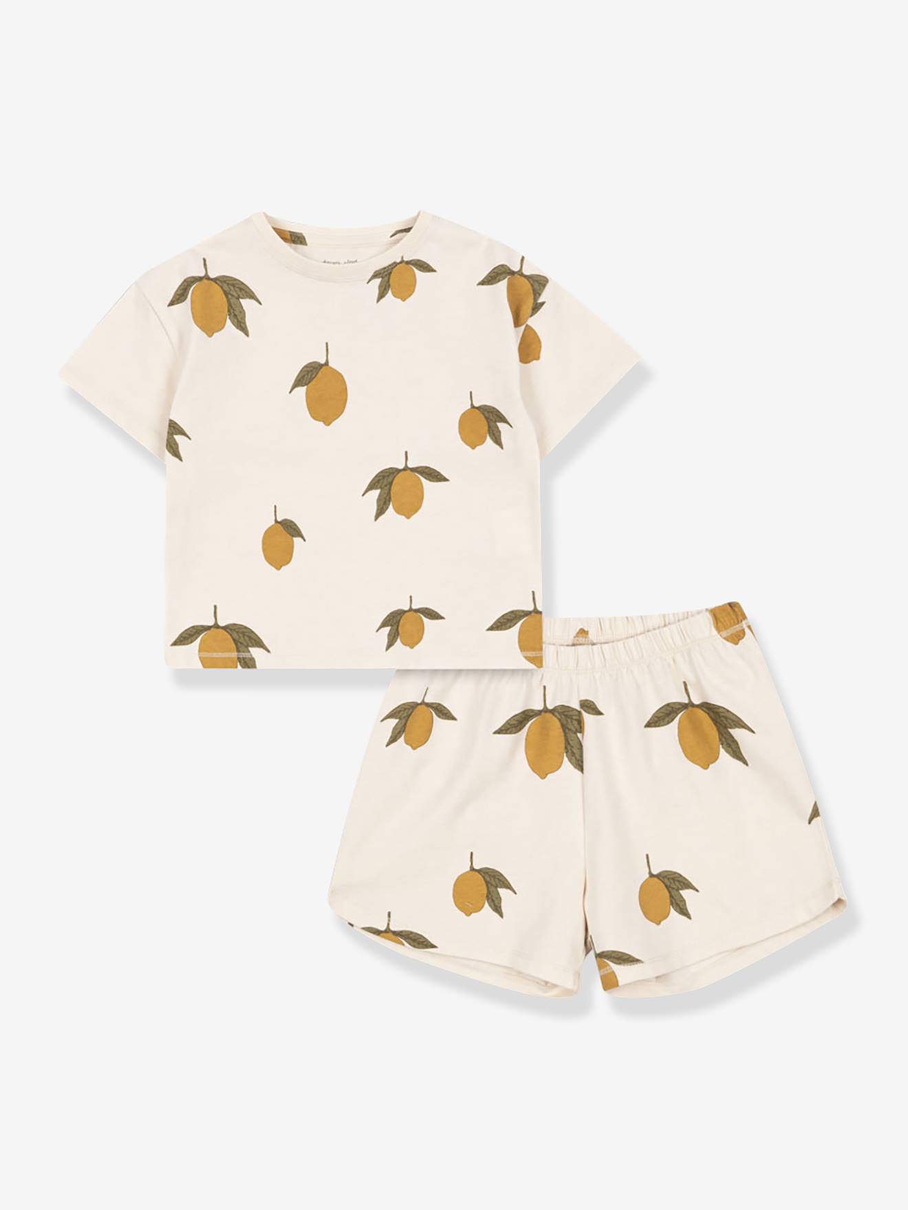 Ensemble t-shirt short enfant jaune
