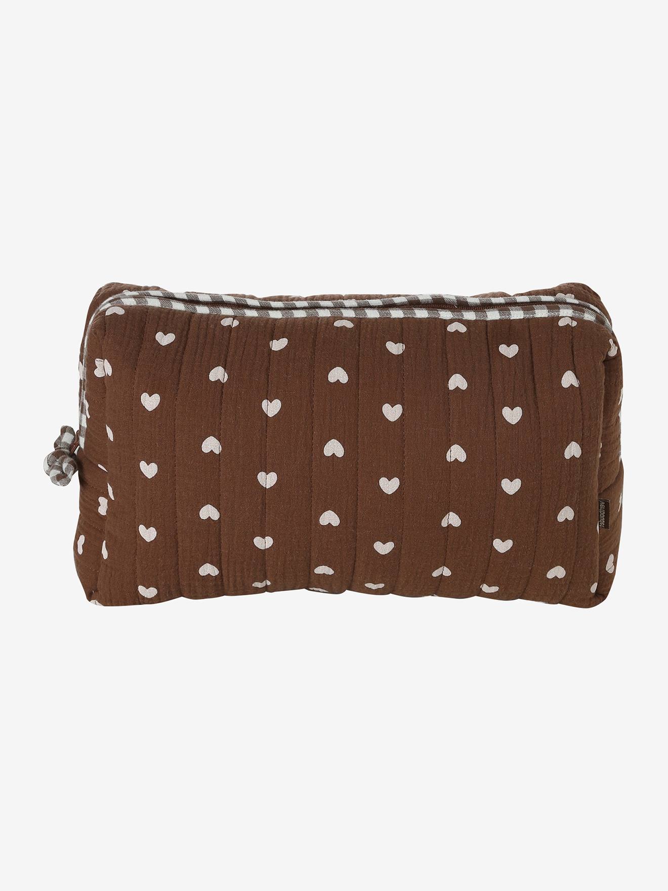 Trousse toilette Mama gaze coton noisette