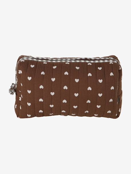Vertbaudet - Trousse toilette Mama gaze coton noisette