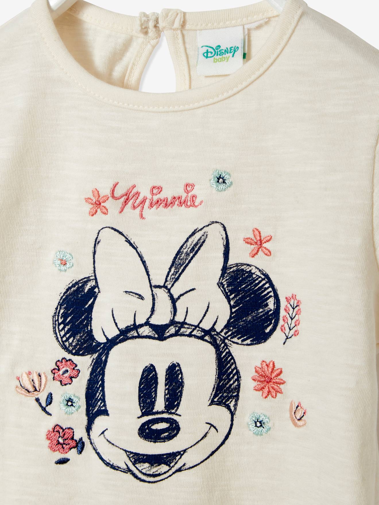 T Shirt Bebe Disney Minnie Brode Ivoire Minnie