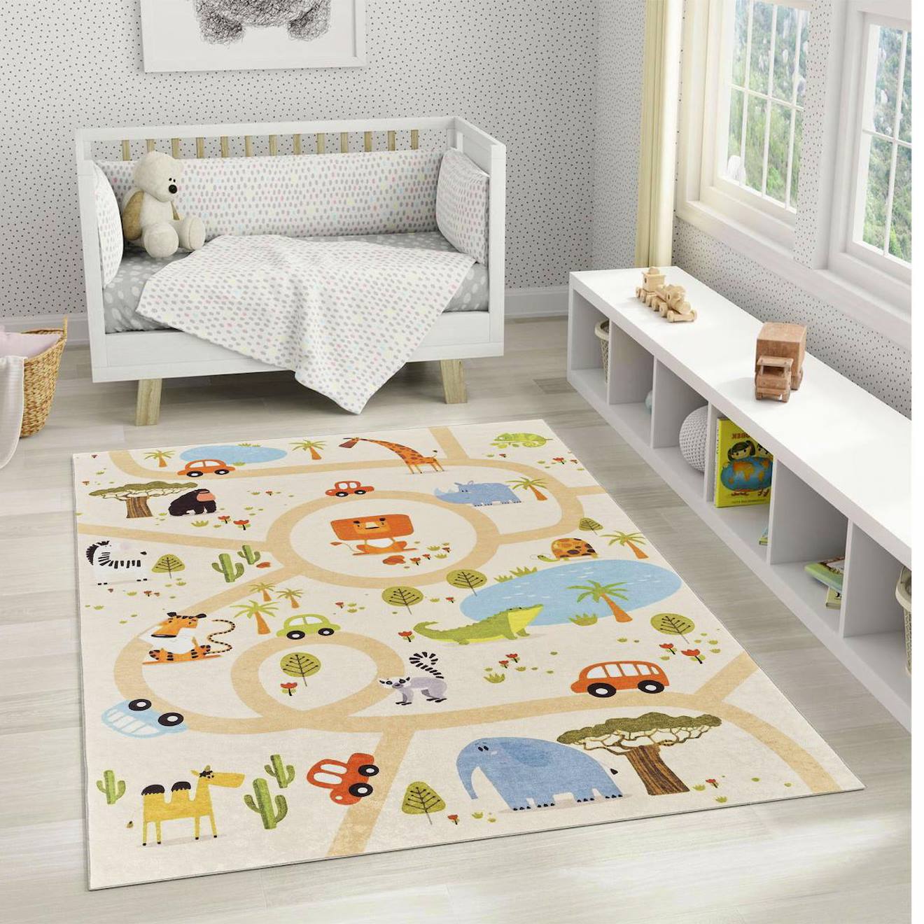 Tapis Enfant Lyn11 Gps Très Doux Beige