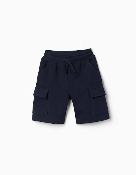 Short en molleton avec poches cargo et cordon de serrage  - vertbaudet enfant