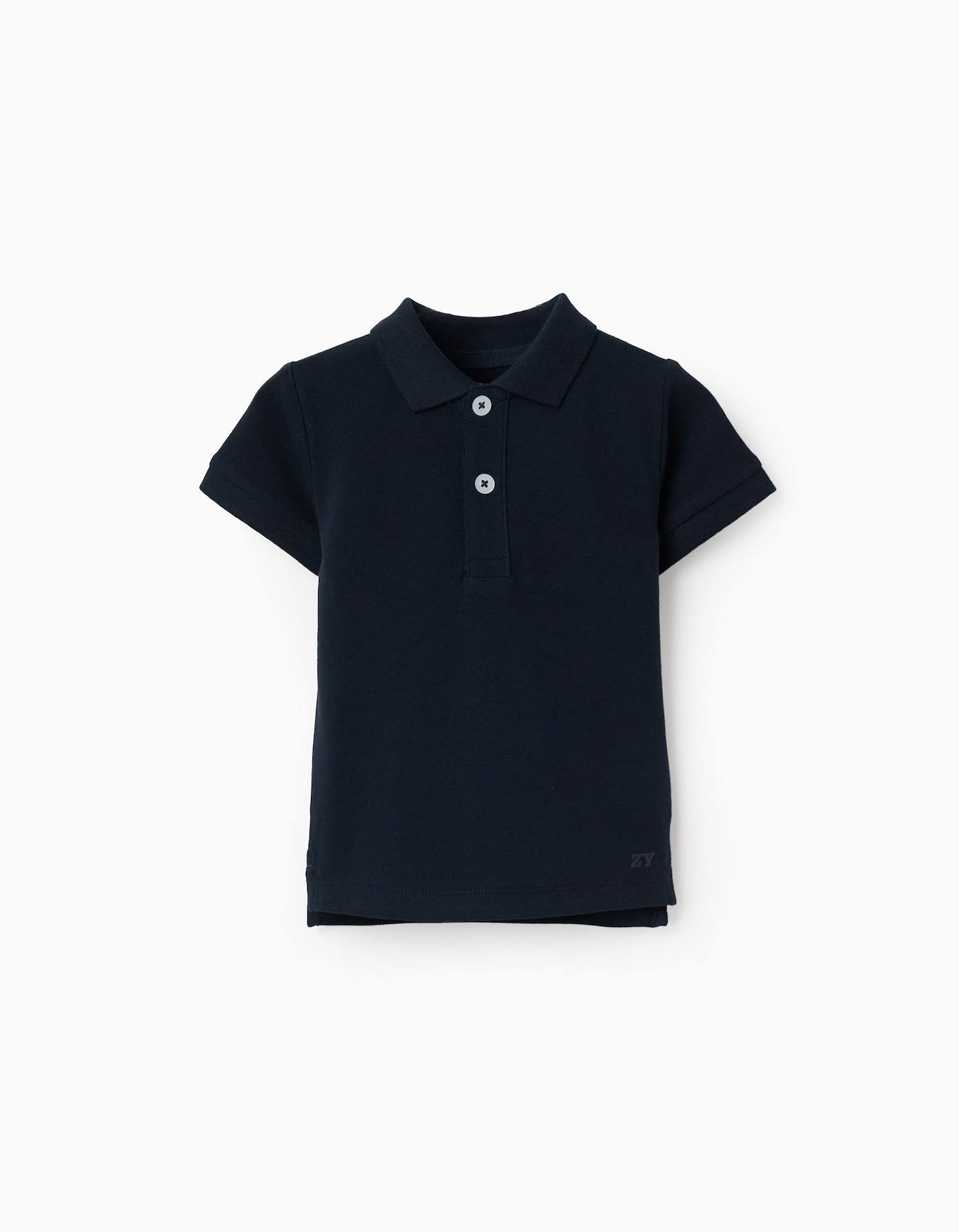 Polo En Coton Manches Courtes Boutons Bleu 8 €