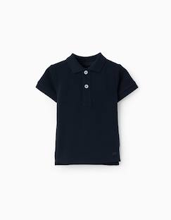 -Polo en coton, à manches courtes, boutons