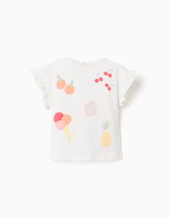 T-shirt en coton avec imprimé fruits et glace  - vertbaudet enfant