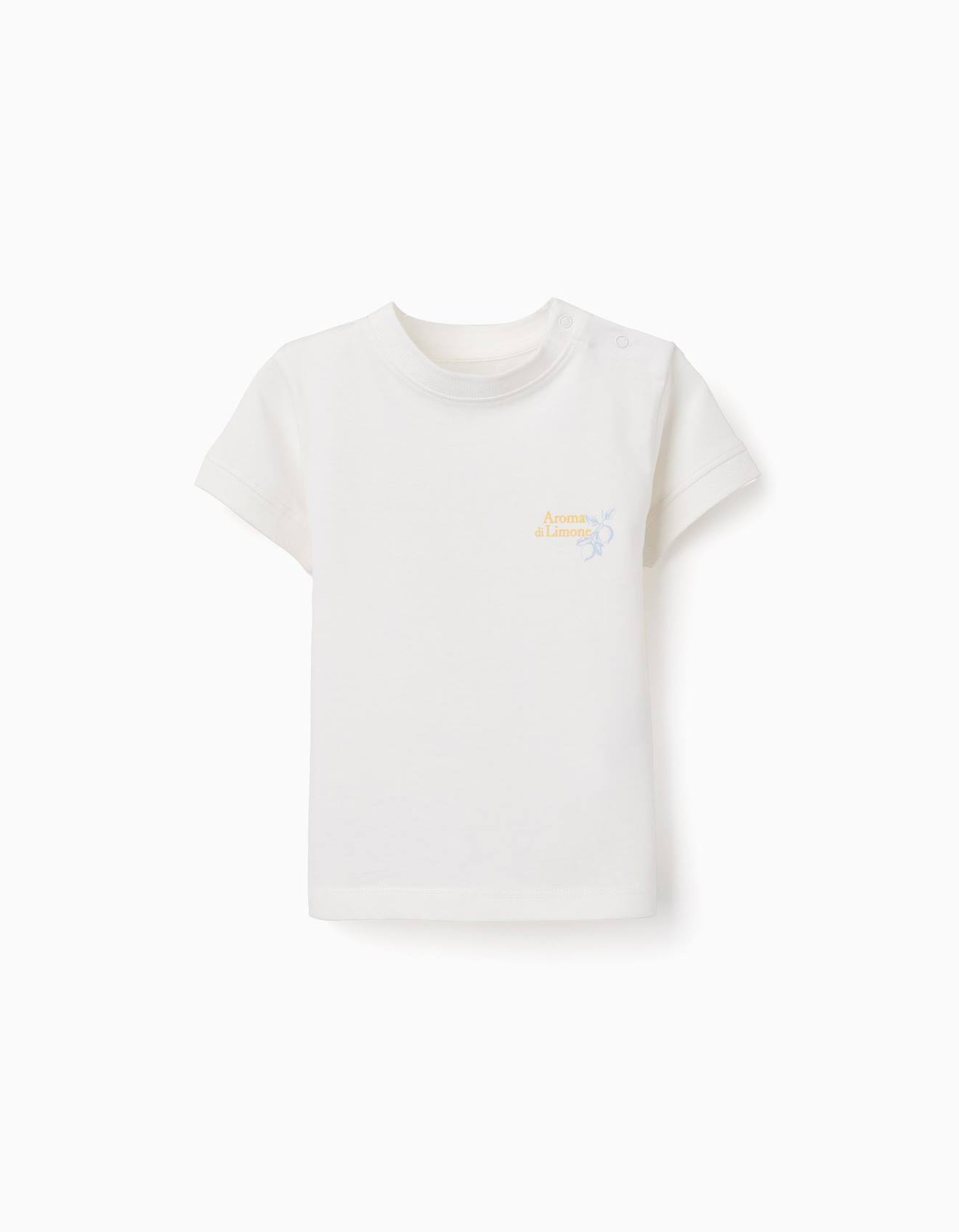 T-shirt En Coton Avec Imprim Aroma Di Limone Blanc 12$