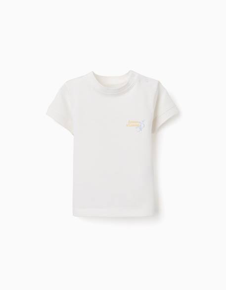 Bébé-T-shirt en coton avec imprimé aroma di limone
