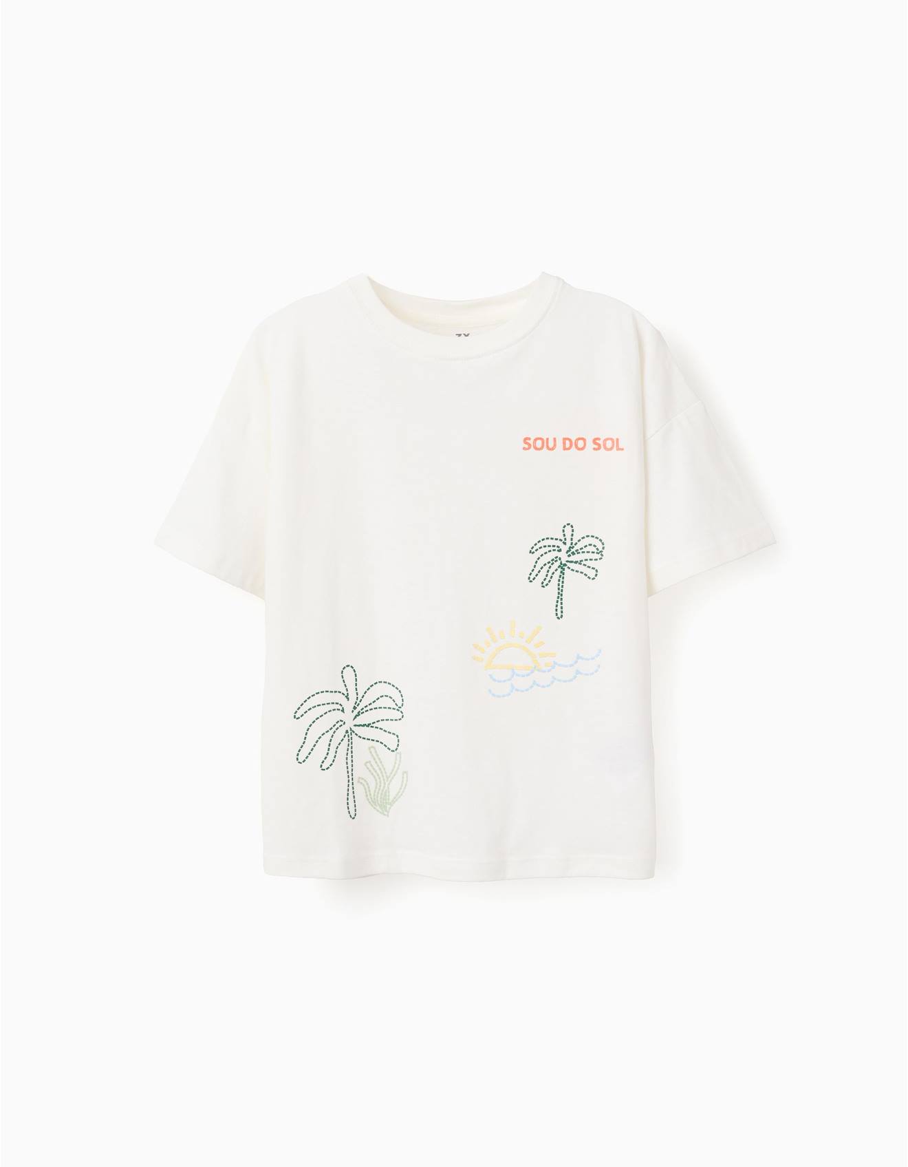 T-shirt En Coton Avec Imprim Sou Do Sol Blanc 12 €