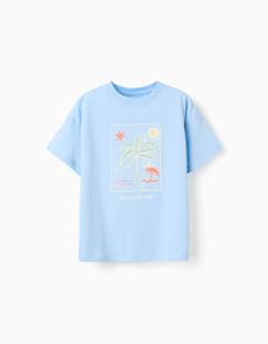 Garçon-T-shirt, polo, sous-pull-T-shirt en coton avec imprimé banho de mar