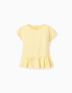 T-shirt en coton avec ourlet à volants  - vertbaudet enfant