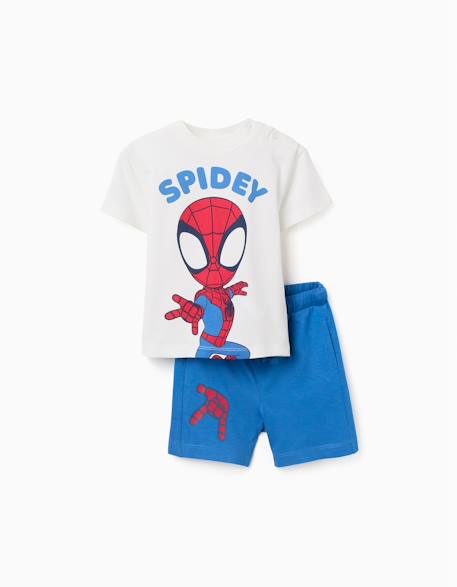 Bébé-T-shirt en coton et short avec imprimé spidey