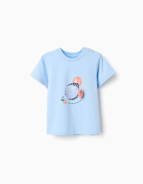 Bébé-T-shirt en coton avec imprimé poisson 3d