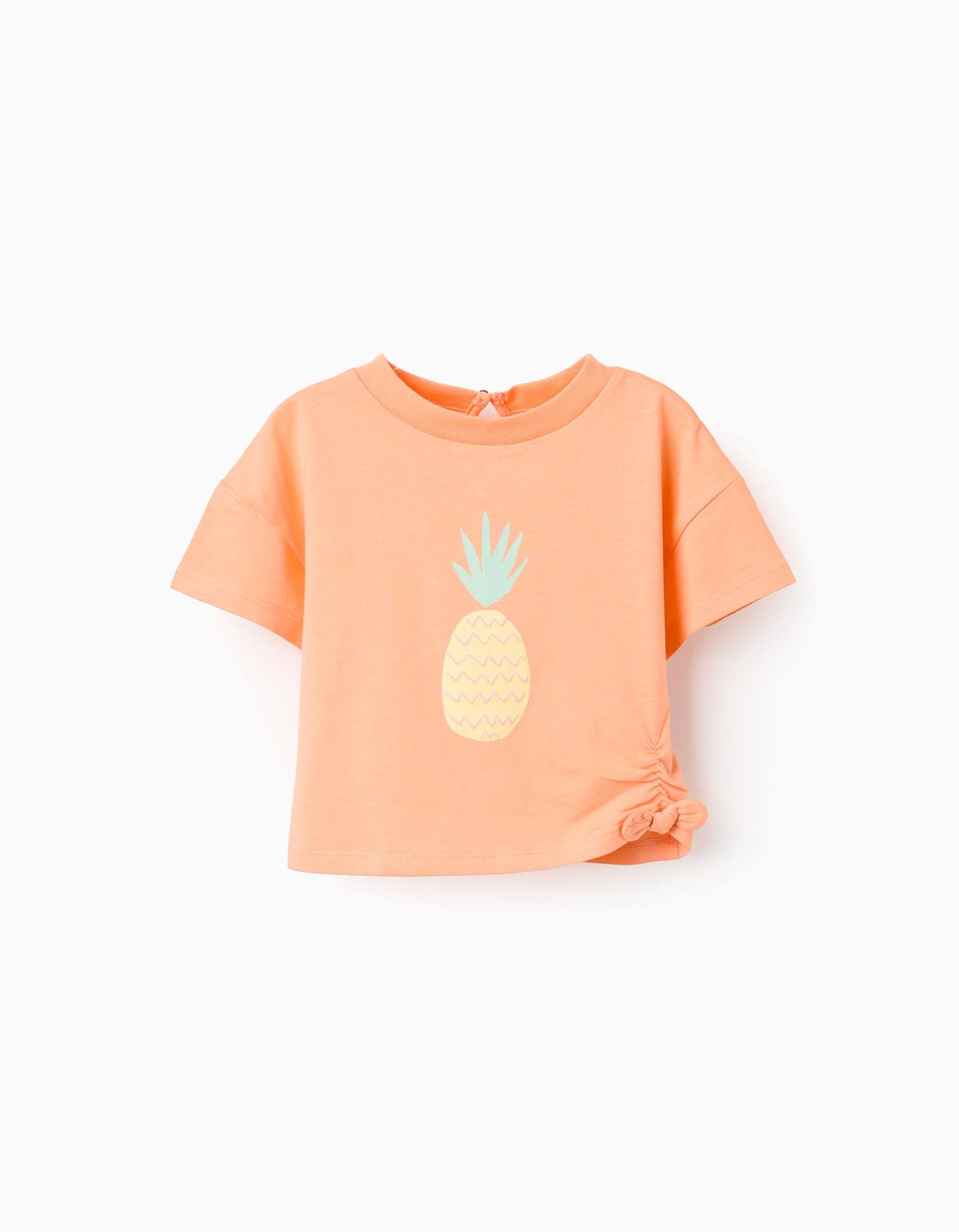 T-shirt En Coton Avec Imprim Ananas Orange 10 €