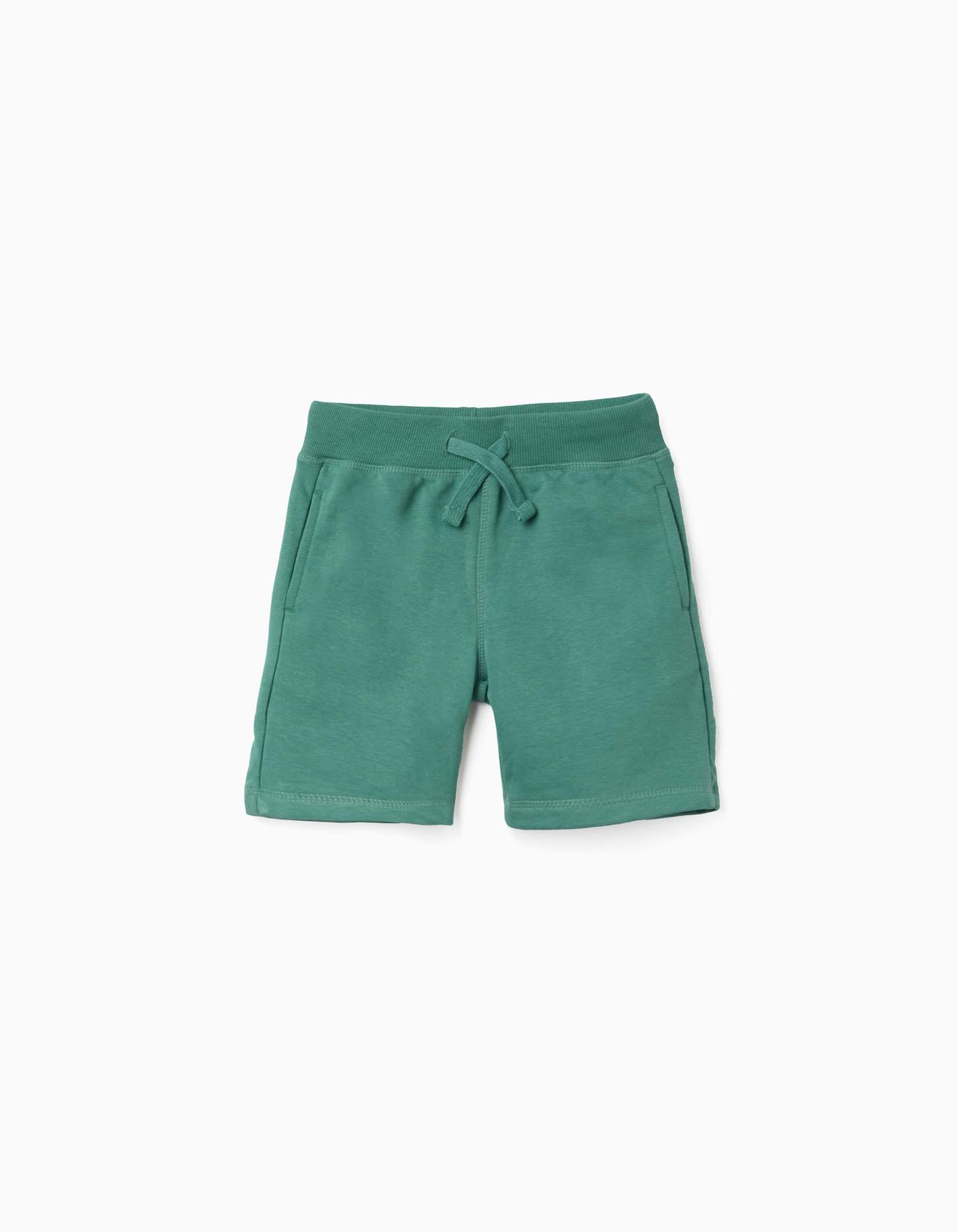 Short En Molleton Avec Cordon De Serrage Et Poches Latérales Vert Foncé Short En Molleton Avec Cordon De Serrage Et Poches Latérales Vert Foncé