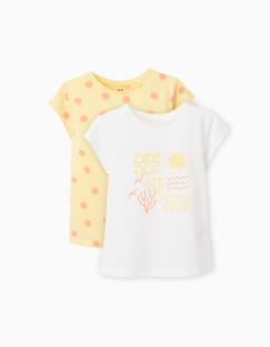 Lot de 2 t-shirts en coton avec imprimés d'été  - vertbaudet enfant