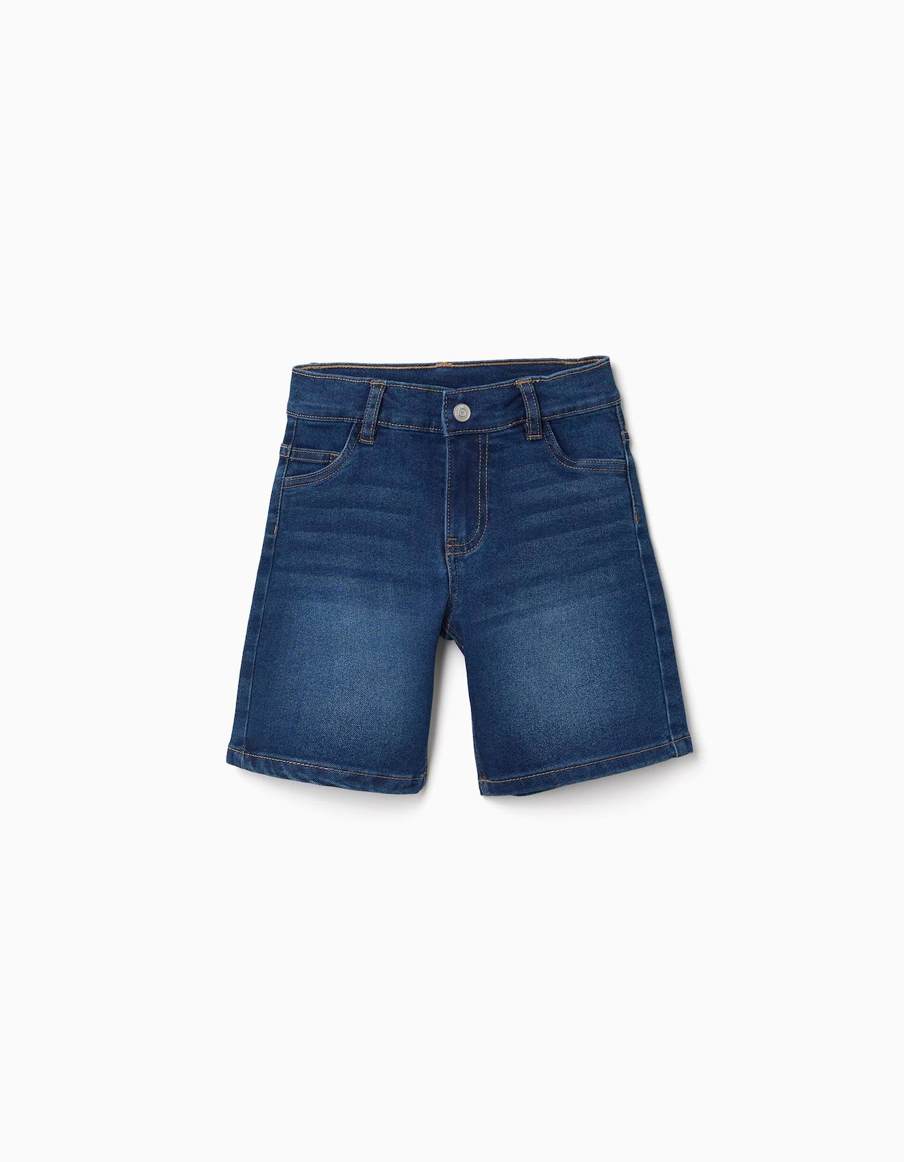 Short En Jean Midi Avec Cinq Poches Bleu Fonc 12 €