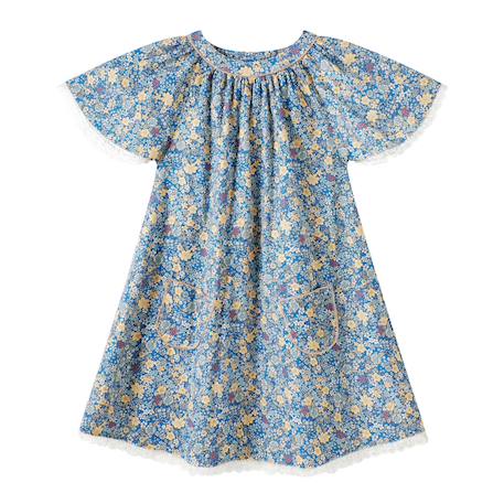 Fille-Robe cérémonie  fleurie   à manches papillon  butterfly