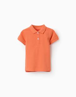 -Polo en coton, à manches courtes, boutons