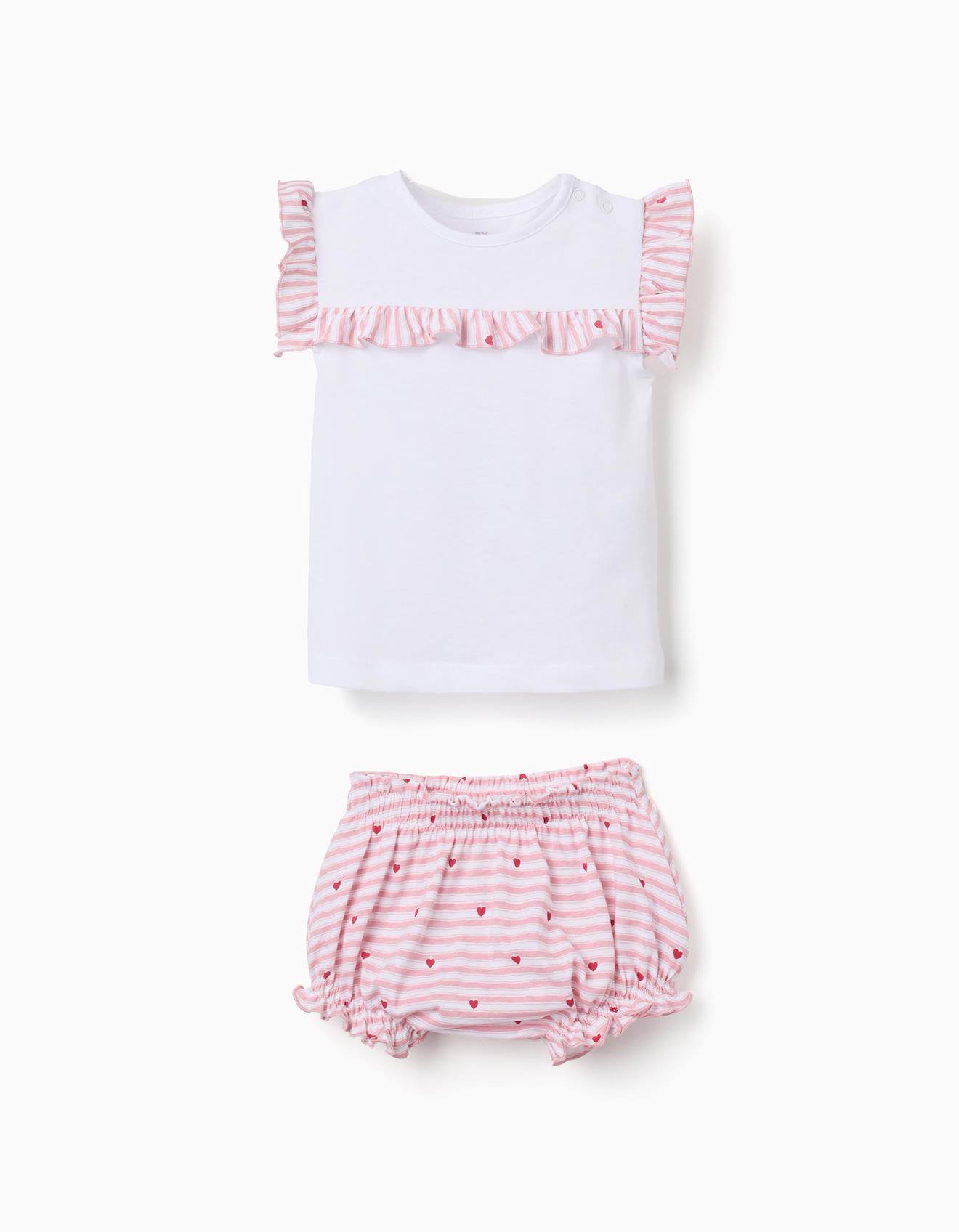 Pyjama En Coton Rayures Et Curs Blanc 15 €