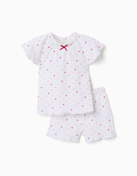 Bébé-Pyjama en coton côtelé avec motif cœur