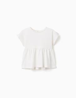T-shirt en coton avec ourlet à volants  - vertbaudet enfant