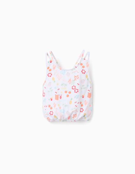 Fille-T-shirt, sous-pull-T-shirt-Blouse sans manches en coton avec motif de plage
