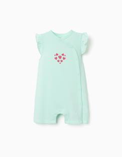 -Combishort en coton avec imprimé cœur