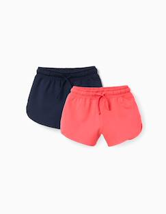 -Lot de 2 shorts en coton avec cordon de serrage