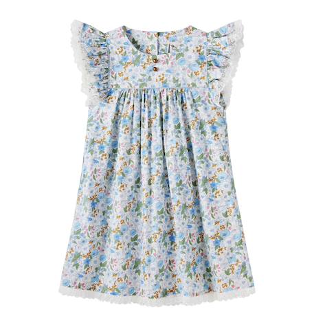 Fille-Robe cérémonie  fleurie liberty    appoline