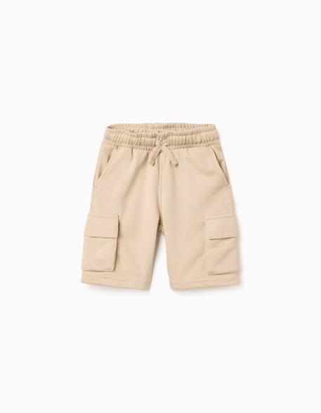 Garçon-Short-Short en molleton avec poches cargo et cordon de serrage