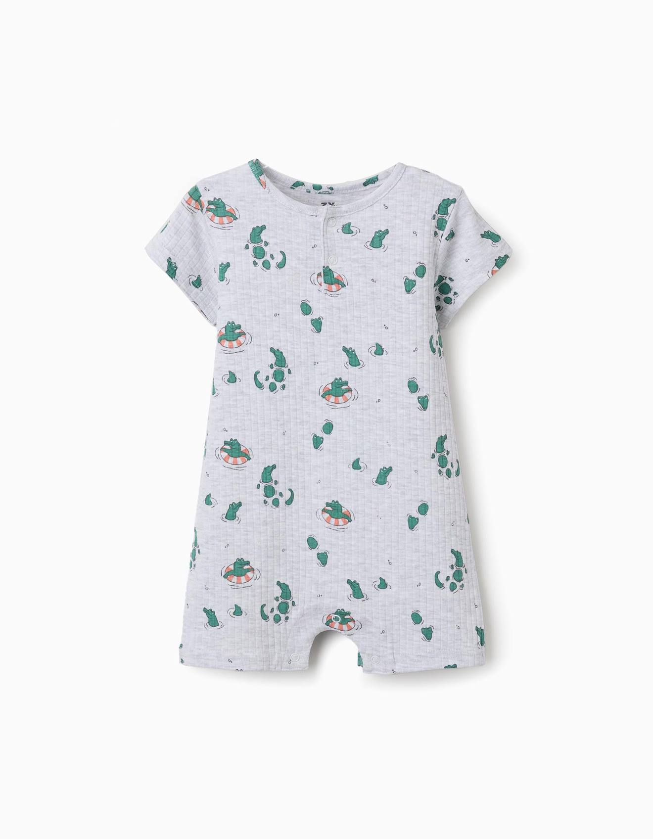 Combishort Ctel Avec Motif Alligator Gris Clair 15$