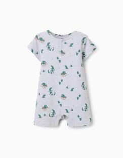 -Combishort côtelé avec motif alligator