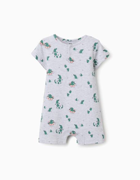 Bébé-Salopette, combinaison-Combishort côtelé avec motif alligator