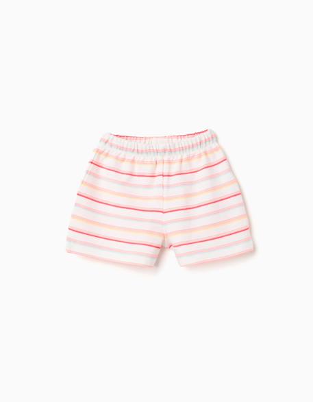 Bébé-Short en coton à rayures et taille élastique