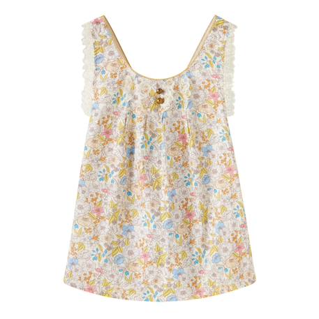 Fille-Chemise, blouse, tunique-Blouse  fleurie liberty   à bretelles croisées  anaïs