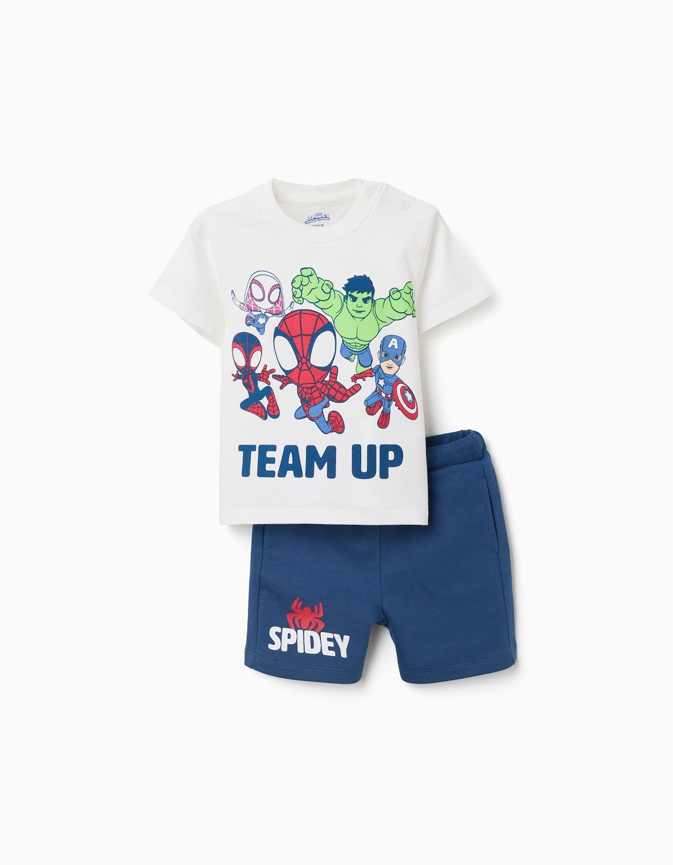 T-shirt Short Avec Imprim Spidey Friends Bleu Fonc 17 €