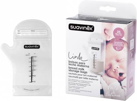 Suavinex - Sachets Conservation Pour Lait Maternel Avec Fermeture Zip Transparent