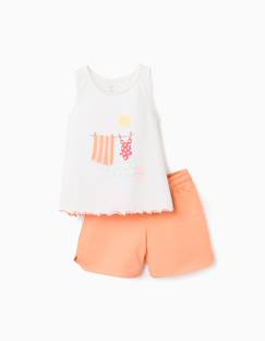 Débardeur à imprimé + short en coton  - vertbaudet enfant