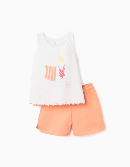 Débardeur à imprimé + short en coton  - vertbaudet enfant