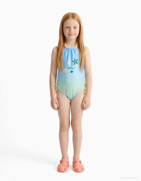 Maillot de bain avec imprimé marin et paillettes  - vertbaudet enfant