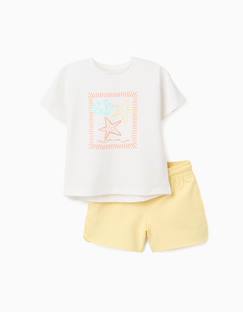 T-shirt avec imprimé étoile de mer + short en coton  - vertbaudet enfant