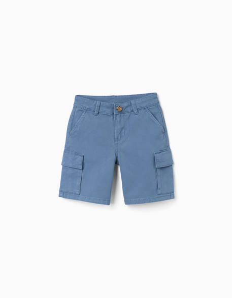 Garçon-Short midi en sergé avec poches cargo