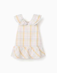 Bébé-Robe, jupe-Robe en coton à carreaux et volants b&s