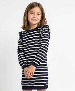 -Robe manches longues 100% coton fille