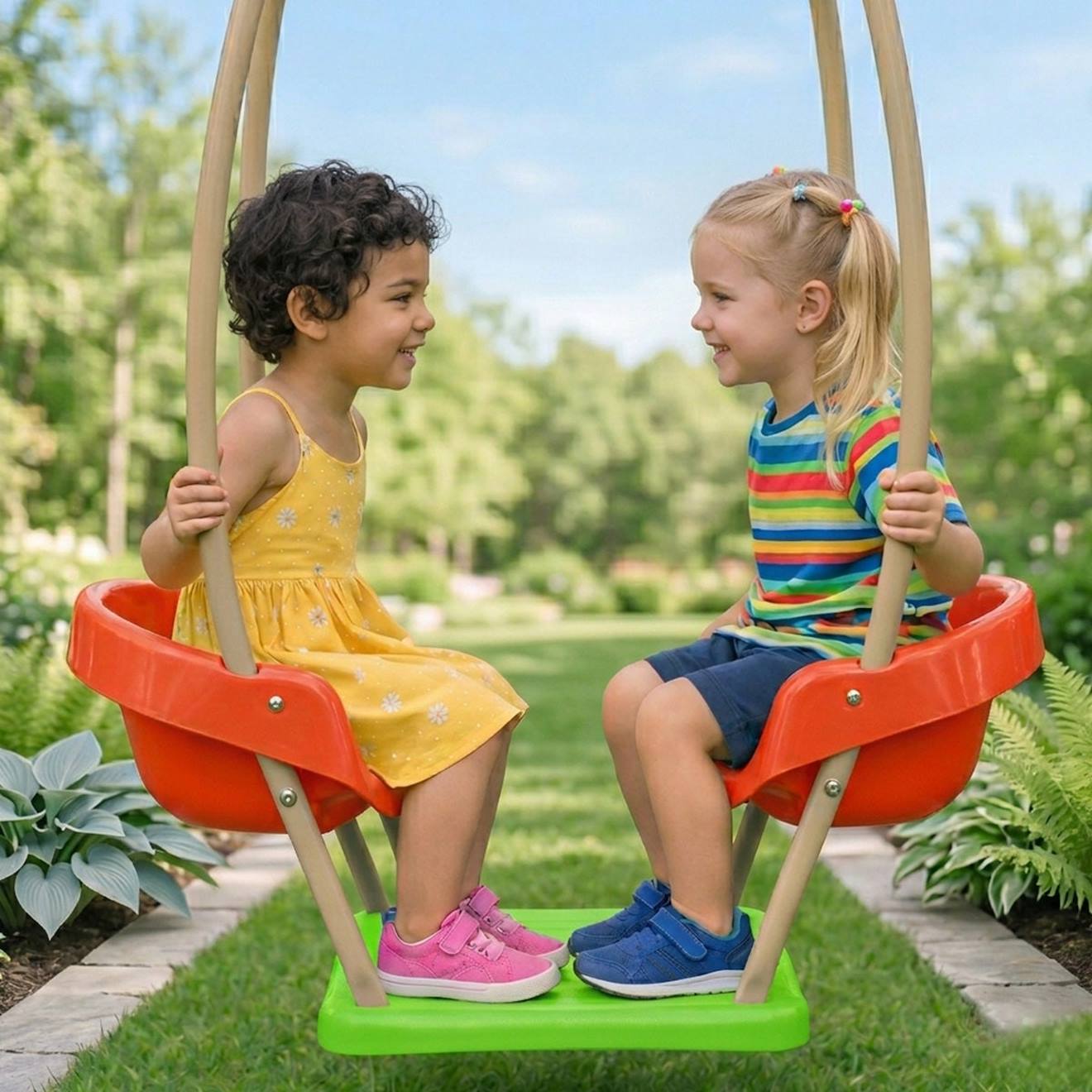 Nacelle Cocoon Pour Portique Balançoire 2,30 M Pour Enfants Orange